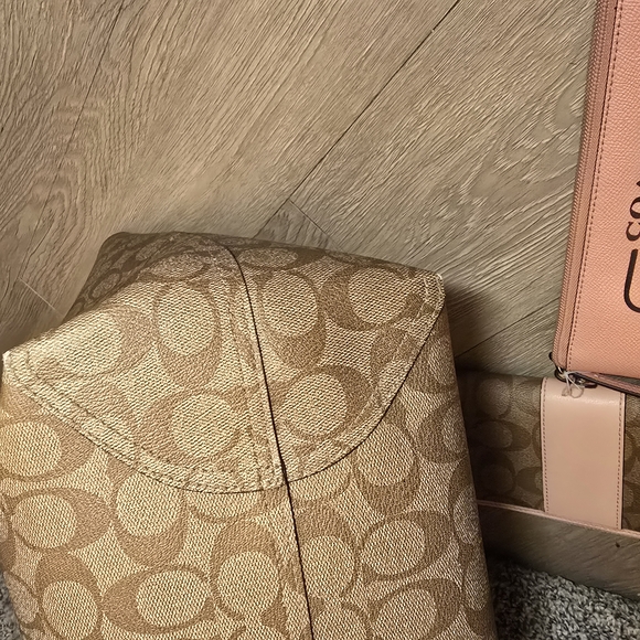 Coach Brown and Pink Signature Tote Bag - Picture 9 of 12